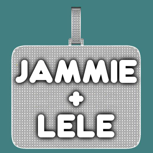 CUSTOM LETTER NECKLACE 3D BIG SQUARE
