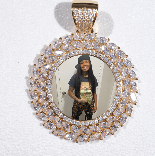 Large 3D Wheat Ear Custom Picture Pendant
