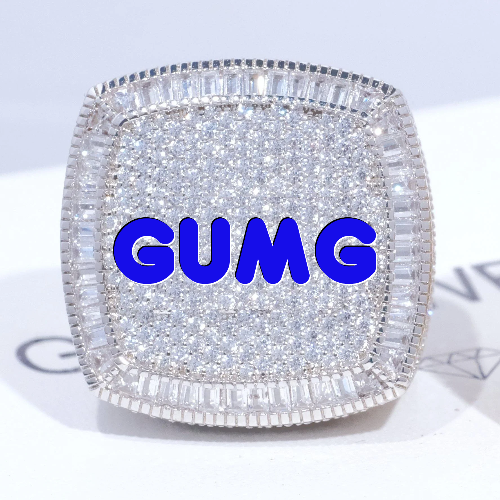 CUSTOM LETTER 3D ICED RING