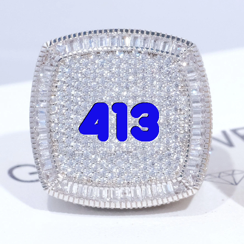 CUSTOM LETTER 3D ICED RING