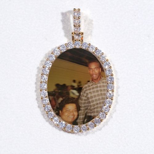 3D Oval Custom Picture Pendant