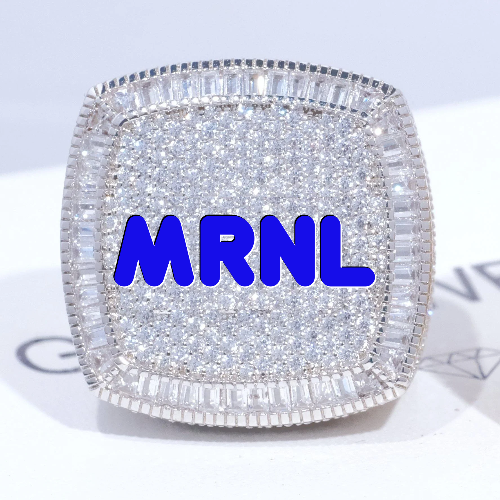 CUSTOM LETTER 3D ICED RING