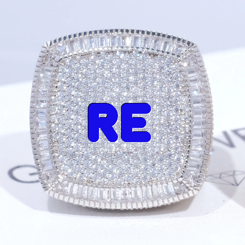 CUSTOM LETTER 3D ICED RING