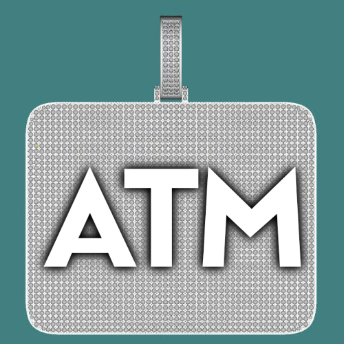 CUSTOM LETTER NECKLACE 3D BIG SQUARE