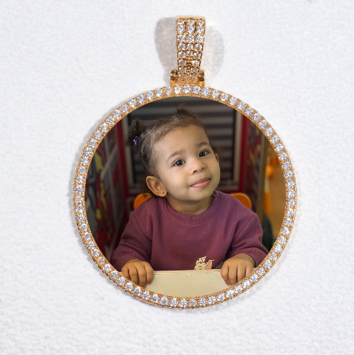 MEDIUM 3D CIRCLE CUSTOM PICTURE PENDANT