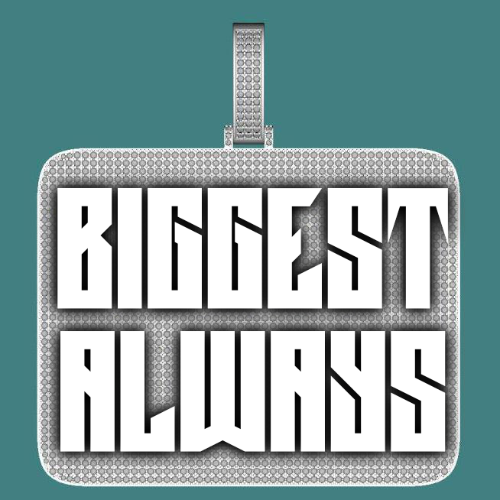 CUSTOM LETTER NECKLACE 3D BIG SQUARE