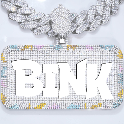 CUSTOM LETTER NECKLACE 3D COLORFUL SQUARE