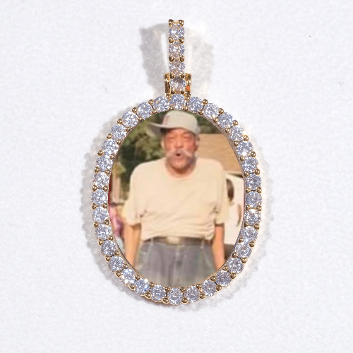 3D Oval Custom Picture Pendant
