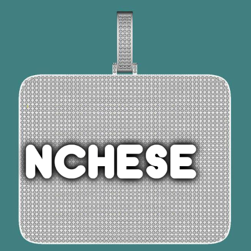 CUSTOM LETTER NECKLACE 3D BIG SQUARE