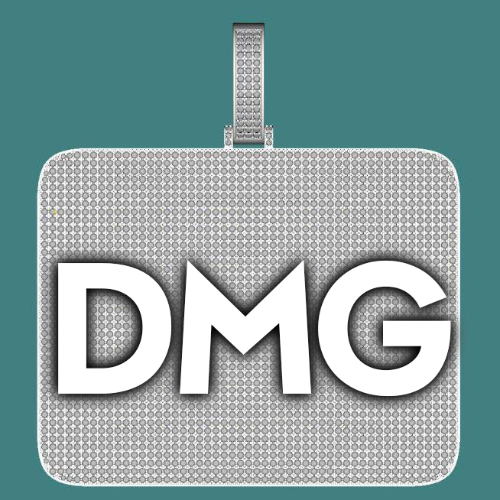 CUSTOM LETTER NECKLACE 3D BIG SQUARE