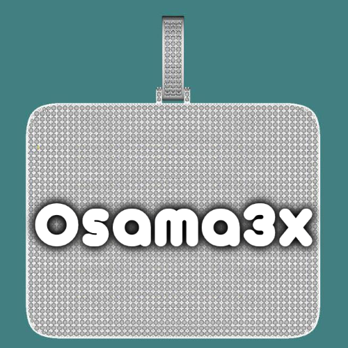 CUSTOM LETTER NECKLACE 3D BIG SQUARE
