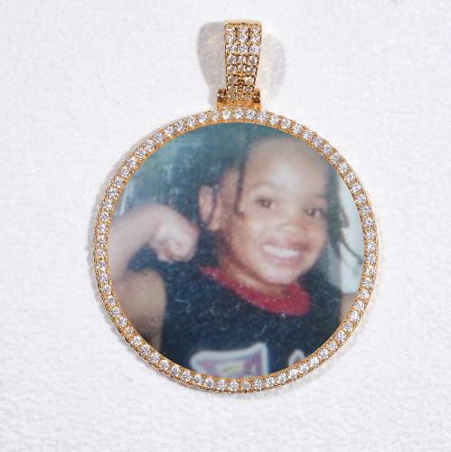 MEDIUM 3D CIRCLE CUSTOM PICTURE PENDANT