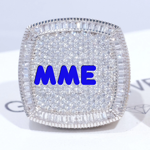 CUSTOM LETTER 3D ICED RING