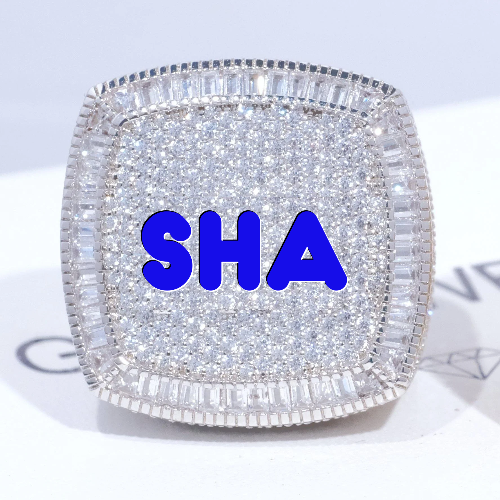 CUSTOM LETTER 3D ICED RING