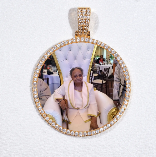 MEDIUM 3D CIRCLE CUSTOM PICTURE PENDANT