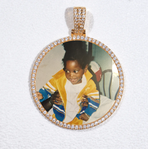 MEDIUM 3D CIRCLE CUSTOM PICTURE PENDANT