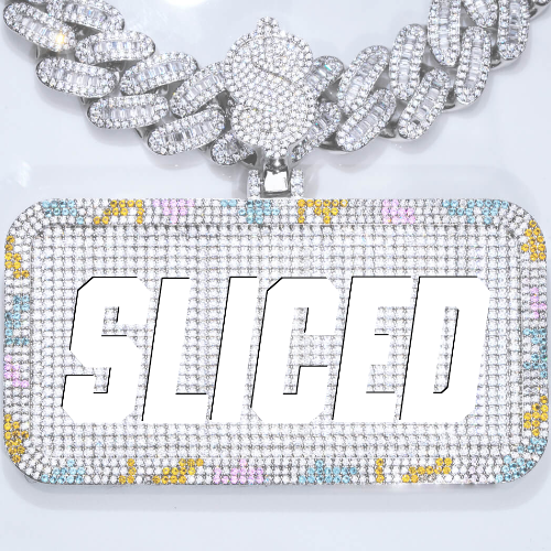 CUSTOM LETTER NECKLACE 3D COLORFUL SQUARE