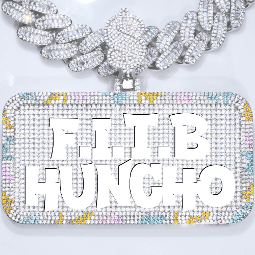CUSTOM LETTER NECKLACE 3D COLORFUL SQUARE