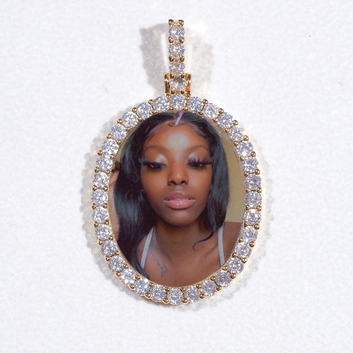 3D Oval Custom Picture Pendant