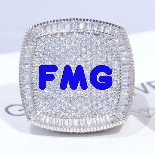 CUSTOM LETTER 3D ICED RING