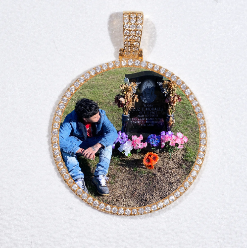 MEDIUM 3D CIRCLE CUSTOM PICTURE PENDANT