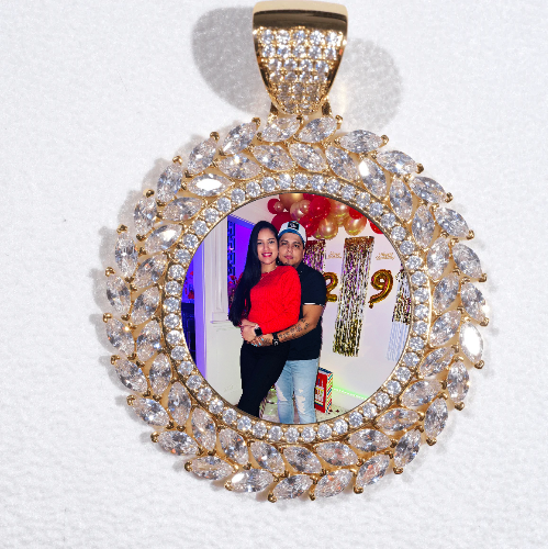 Large 3D Wheat Ear Custom Picture Pendant