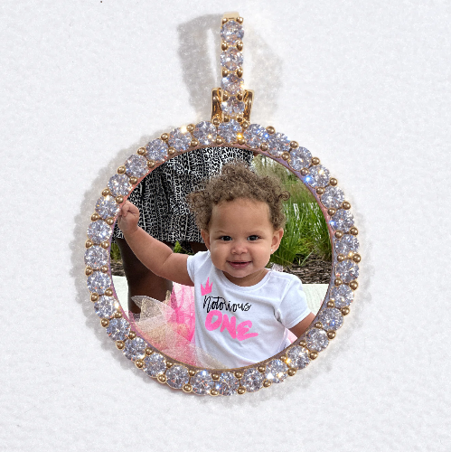 3D CIRCLE CUSTOM PICTURE PENDANT SMALL SIZE