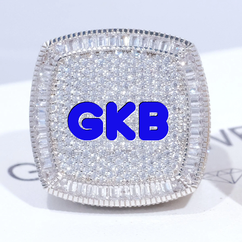 CUSTOM LETTER 3D ICED RING