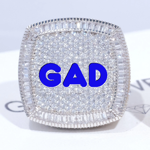 CUSTOM LETTER 3D ICED RING