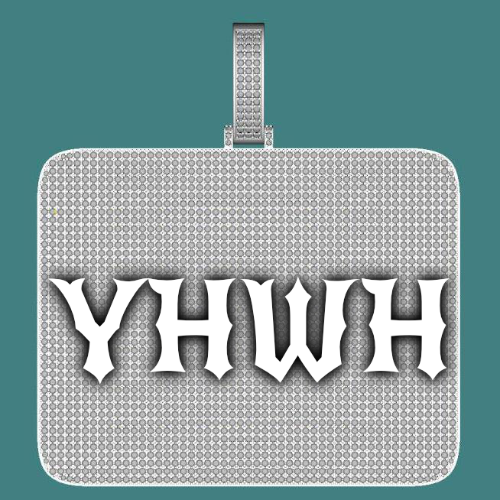 CUSTOM LETTER NECKLACE 3D BIG SQUARE