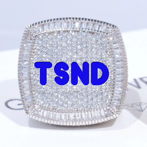 CUSTOM LETTER 3D ICED RING