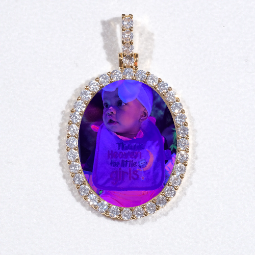 3D Oval Custom Picture Pendant
