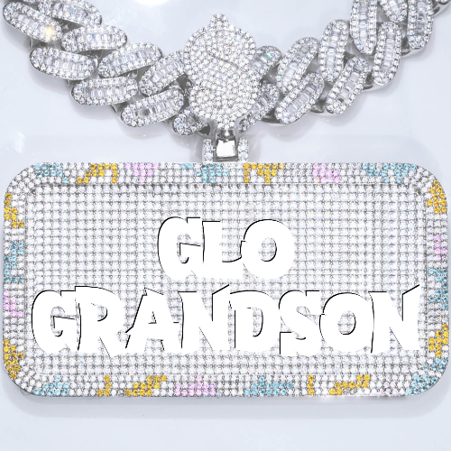 CUSTOM LETTER NECKLACE 3D COLORFUL SQUARE