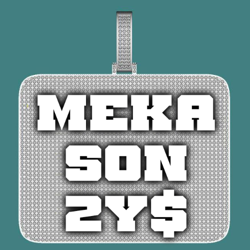 CUSTOM LETTER NECKLACE 3D BIG SQUARE