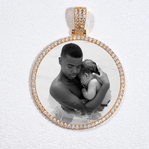 MEDIUM 3D CIRCLE CUSTOM PICTURE PENDANT