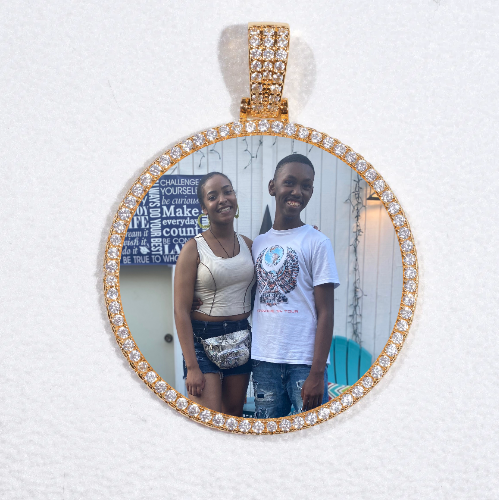 MEDIUM 3D CIRCLE CUSTOM PICTURE PENDANT