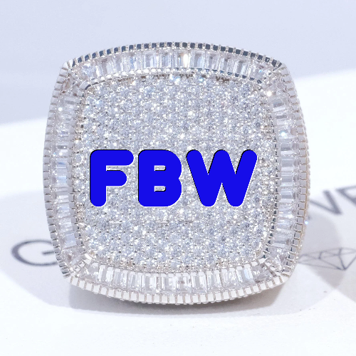 CUSTOM LETTER 3D ICED RING