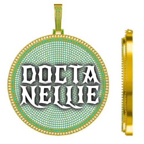 CUSTOM LETTER NECKLACE 3D BIG DISC
