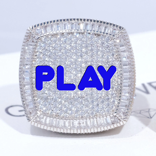 CUSTOM LETTER 3D ICED RING