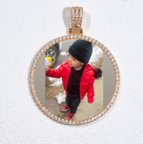 MEDIUM 3D CIRCLE CUSTOM PICTURE PENDANT