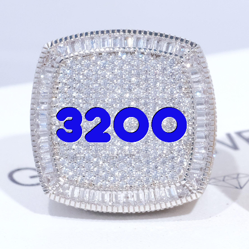 CUSTOM LETTER 3D ICED RING