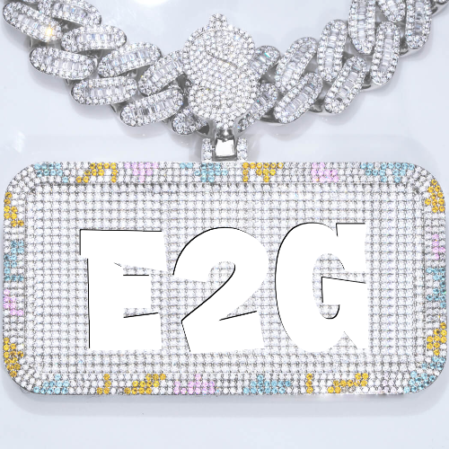 CUSTOM LETTER NECKLACE 3D COLORFUL SQUARE