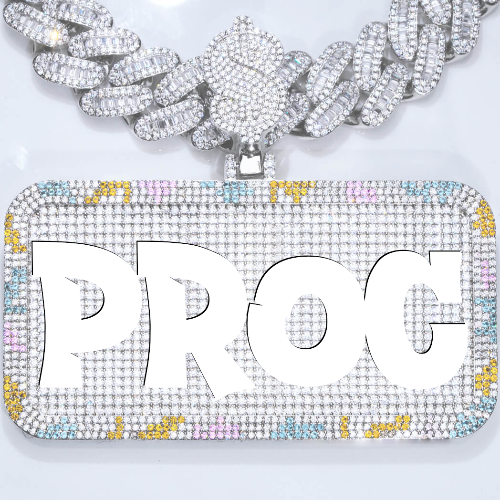 CUSTOM LETTER NECKLACE 3D COLORFUL SQUARE
