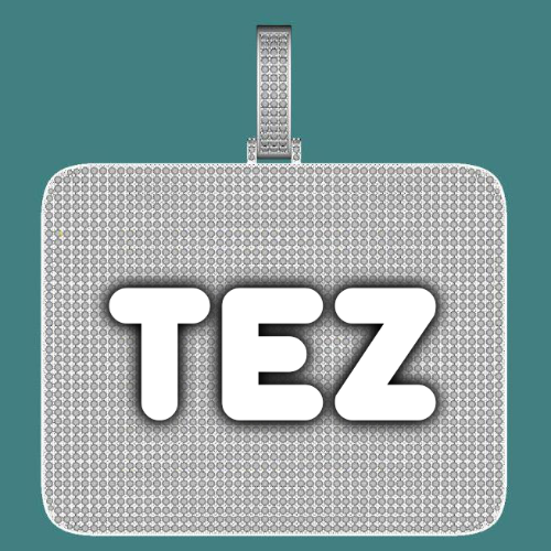 CUSTOM LETTER NECKLACE 3D BIG SQUARE