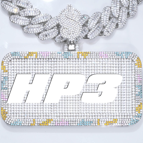 CUSTOM LETTER NECKLACE 3D COLORFUL SQUARE