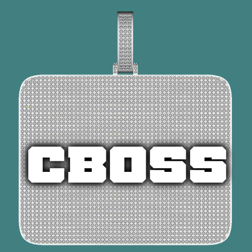 CUSTOM LETTER NECKLACE 3D BIG SQUARE