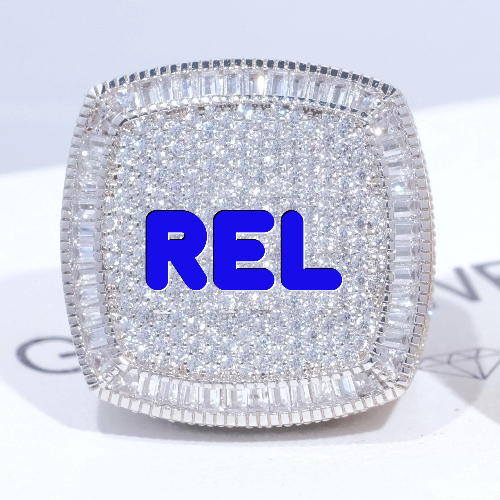 CUSTOM LETTER 3D ICED RING