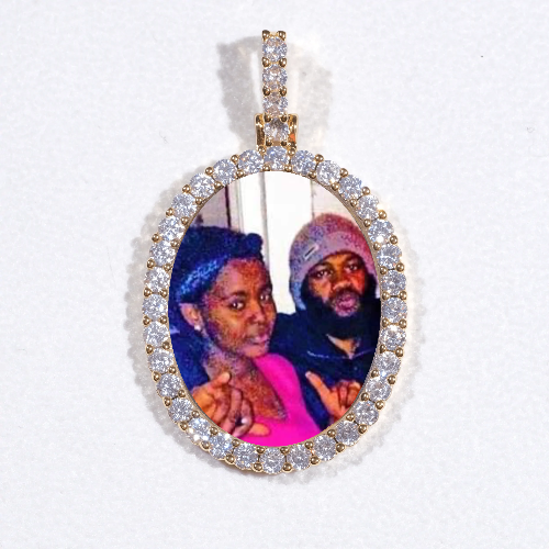3D Oval Custom Picture Pendant