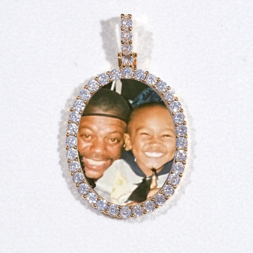 3D Oval Custom Picture Pendant