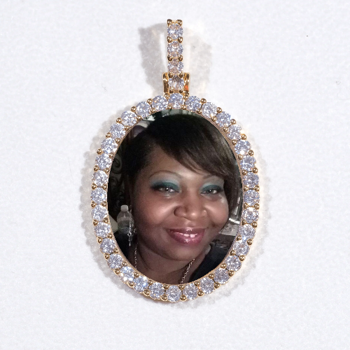 3D Oval Custom Picture Pendant